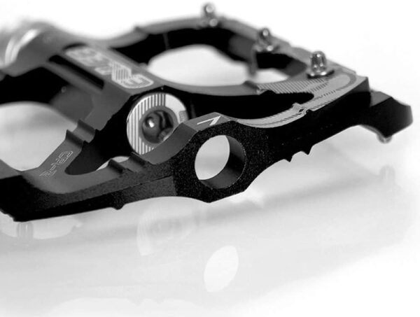 Lixada Pédales de vélo en alliage d’aluminium – noir/rouge – Image 4