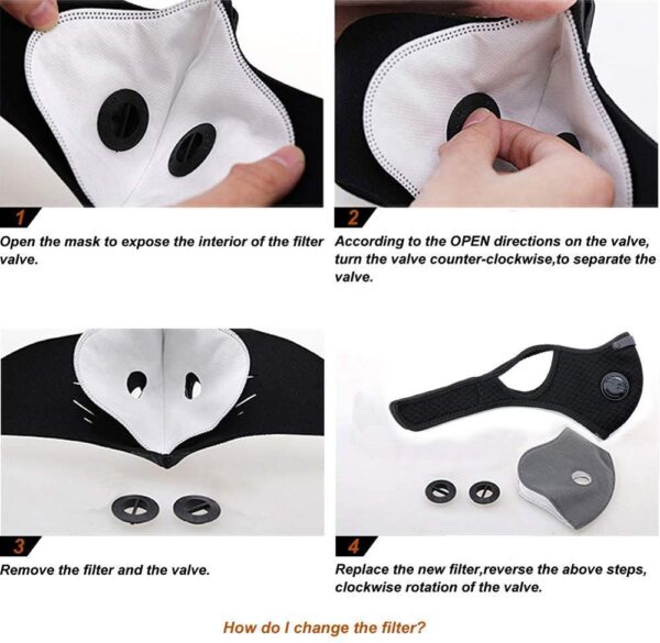 Masque Anti-Poussière Réutilisable HONYAO – Bicyclette Moov’Up – Image 2