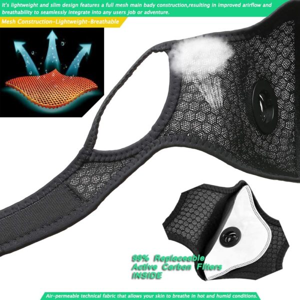 Masque Anti-Poussière Réutilisable HONYAO – Bicyclette Moov’Up – Image 6