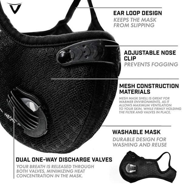 Masque Anti-Poussière Réutilisable HONYAO – Bicyclette Moov’Up – Image 8